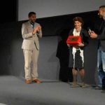 Second award ceremony, inside the Sala Casino of the Venice Film Festival, before the screening of the newly restored version of "Una giornata particolare"
