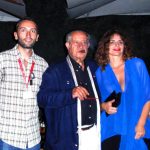 Daniel N. Casagrande, Tinto Brass (jury president), Caterina Varzi at the Queer Lion opening party