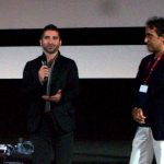 Director Guy Édoin discusses Marécages with Settimana Internazionale della Critica general delegate Francesco Di Pace