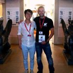 Kongdej Jaturanrasamee, director of Tae Peang Phu Deaw (P-047), in competition for Queer Lion, posing with Daniel N. Casagrande
