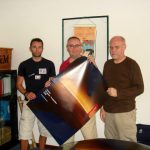 Daniel N. Casagrande & Franco Grillini, in the office of the Venice Film festival director (Marco Müller): the birth of Queer Lion Award is officially sanctioned
