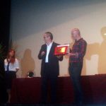 Sylvain Auzou, Giornate degli Autori - Venice Days, accepts Queer Lion during collateral awards ceremony