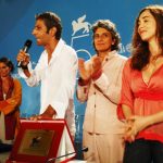 Chiara Francini, Anna Paola Concia, Antonio Merone at the Queer Lion ceremony