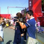 Marco Busato (Queer Lion organization) interviewed by a Croatian television