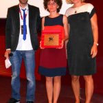 September 7th, 2013. Alessandra Tieri, representing Lucky Red, receives the Queer Lion Award 2013 for "Philomena", directed by Stephen Frears. With QL director Daniel N. Casagrande, Sen. Josefa Idem