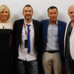 September 7th, 2013. Sen. Josefa Idem, Queer Lion director Daniel N. Casagrande, MP Alessandro Zan and Daniele Sartori