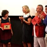 September 7th, 2013. Alessandra Tieri, representing Lucky Red, receives the Queer Lion Award 2013 for "Philomena", directed by Stephen Frears. With QL director Daniel N. Casagrande, Sen. Josefa Idem, Franco Grillini, Alessandro Zan