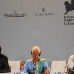 August 31st, 2013: press conference of Stephen Frears' "Philomena" with Dame Judi Dench. Competing for Queer Lion. Left to right: Frears, Dench, and screenwriter Jeff Pope