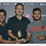 Queer Lion ceremony: Enrique Salanic, Manolo Herrera (attori), Li Cheng (regista)